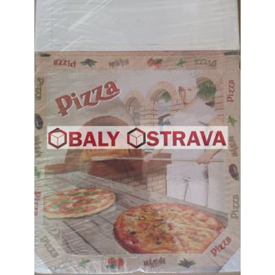 Krabice Pizza 32x32cm potisk (balení 100ks)